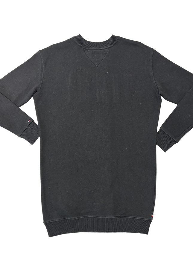 Tommy Hilfiger Denim Black Logo Embroidered Sweatshirt