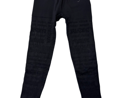 Gymshark Seamless All-Over Logo Print High-Waist Black Leggings