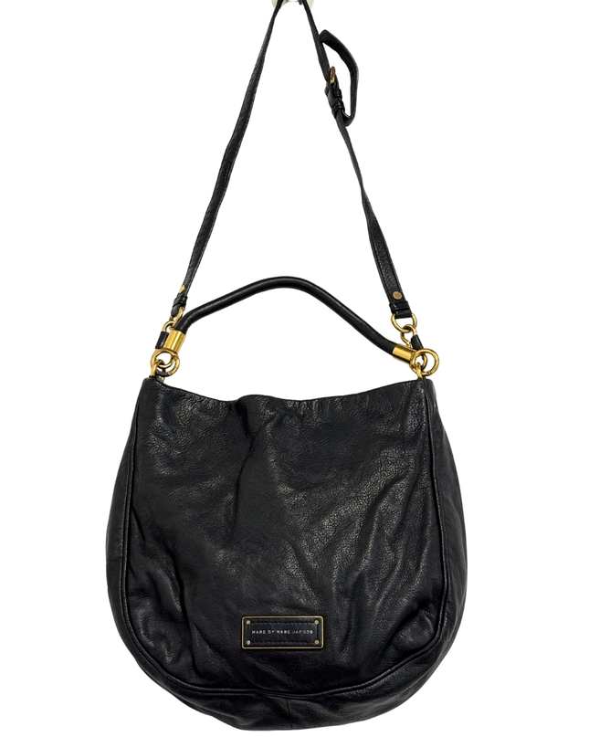 Marc By Marc Jacobs Black Leather Gold Hardware Hobo Bag