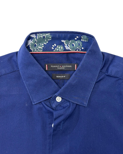 Tommy Hilfiger Tailored Navy Blue Short-Sleeve Shirt - M