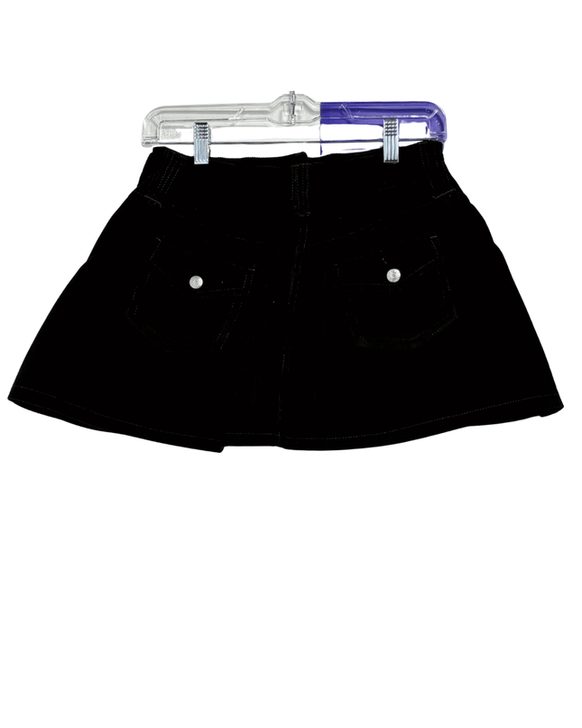 Pixel Dark Brown Corduroy Ruffle Hem Skirt