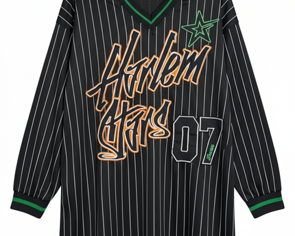 FB SISTER Black Pinstripe Harlem Stars Oversized Jersey
