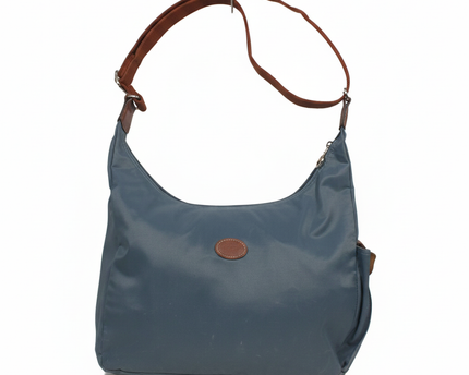 Longchamp Blue Nylon Hobo Shoulder Bag
