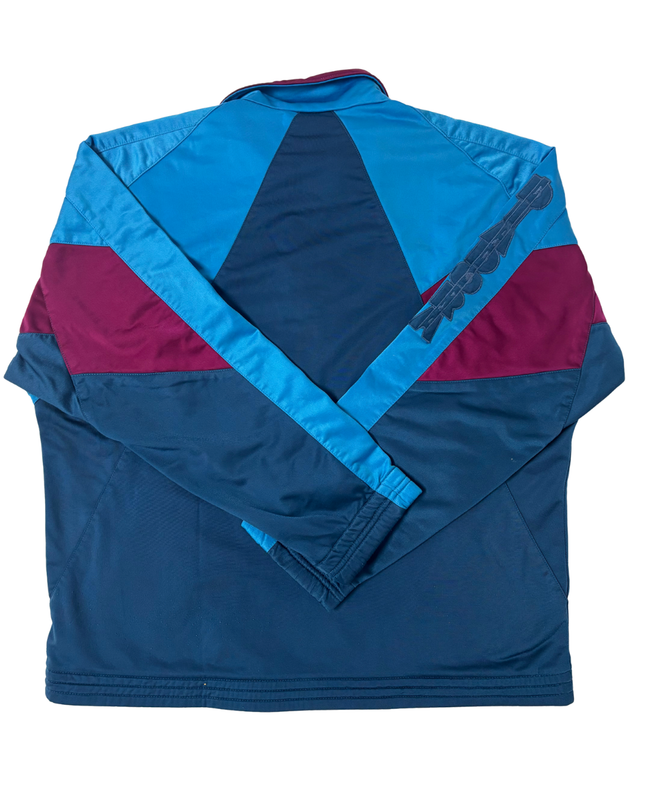 Diadora Tri-Color Navy, Teal & Maroon Track Jacket - XXL