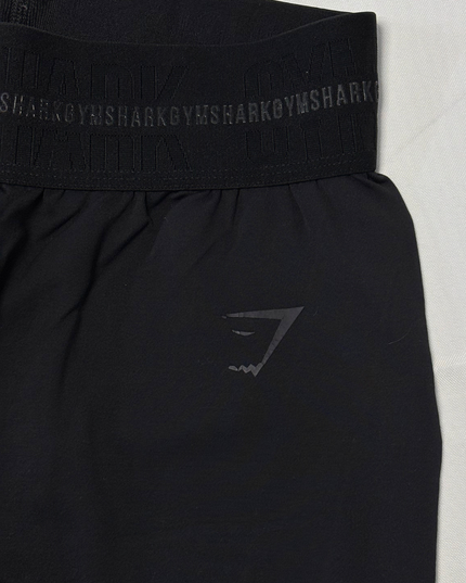 Gymshark Seamless All-Over Logo Print High-Waist Black Leggings