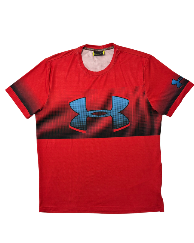 Under Armour Loose Fit Red & Black Gradient Performance T-Shirt