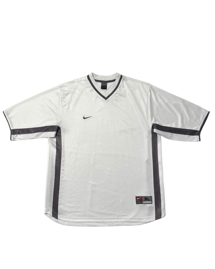 Nike Team Vintage White & Grey Panel V-Neck Jersey