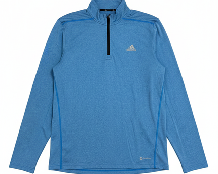 Adidas Blue Performance 1/4 Zip Sports Upper