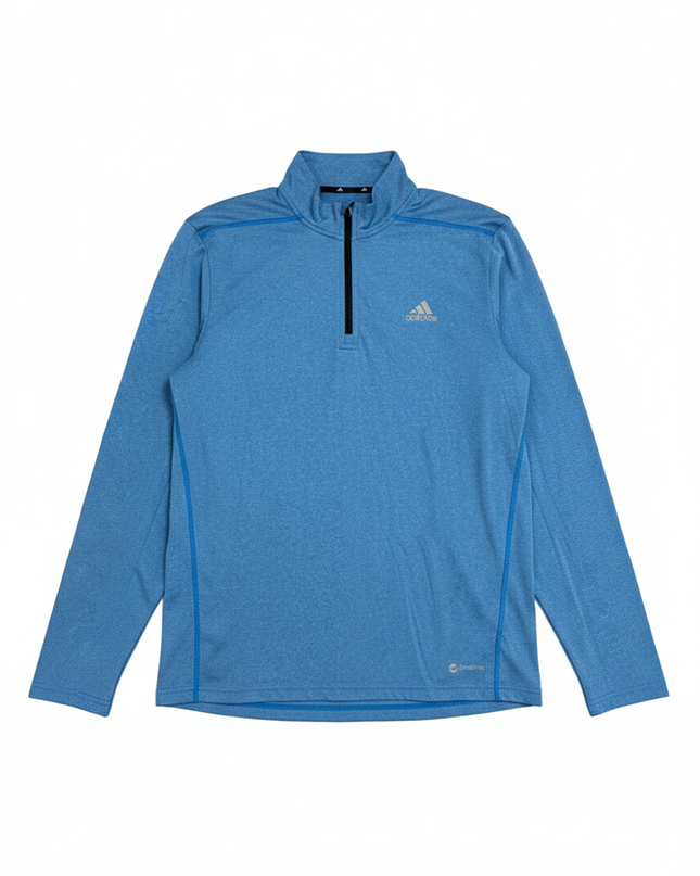 Adidas Blue Performance 1/4 Zip Sports Upper