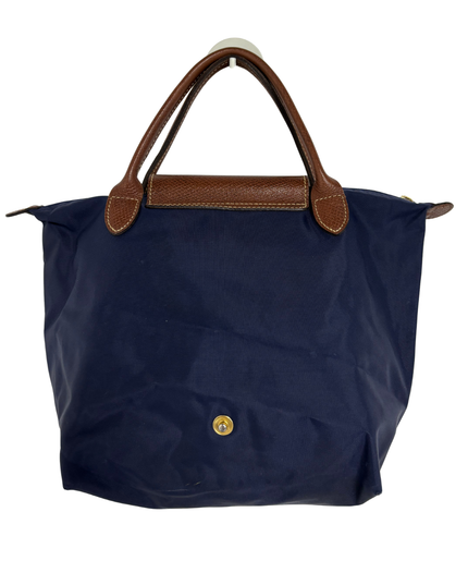 Longchamp Le Pliage Original Medium Navy Blue Top Handle Handbag