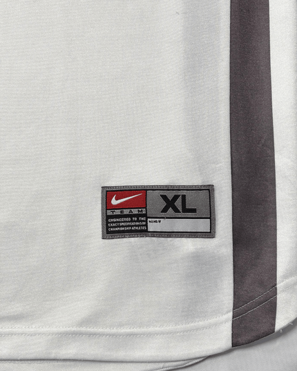 Nike Team Vintage White & Grey Panel V-Neck Jersey