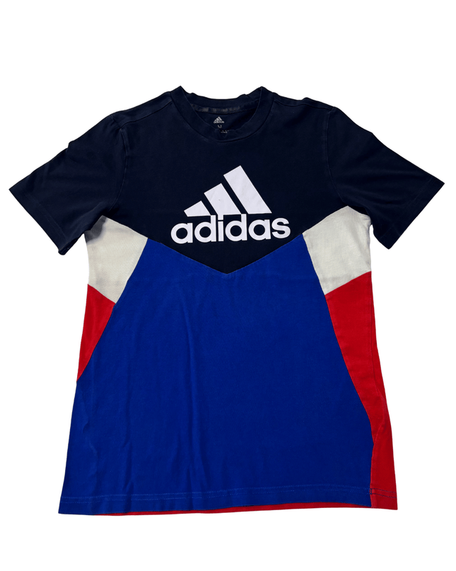 Adidas Youth Colorblock Navy/Blue/Red Performance T-Shirt