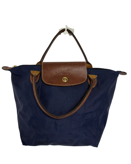 Longchamp Le Pliage Original Medium Navy Blue Top Handle Handbag