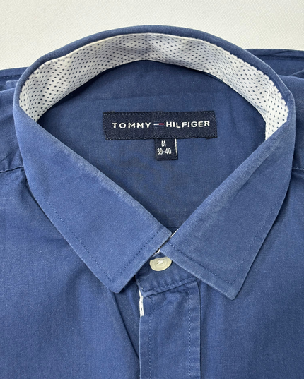 Tommy Hilfiger Navy Blue Inner Dot Contrast Button-Down Shirt - M