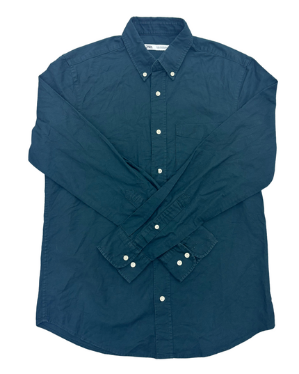 Zara Deep Green Button Down Shirt - M