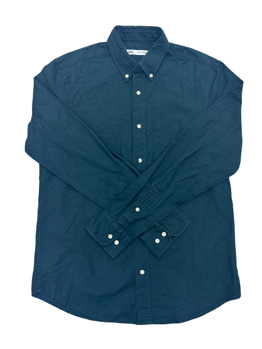 Zara Deep Green Button Down Shirt - M