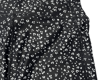 Juicy Couture Sport Black & White Leopard Print Performance Leggings
