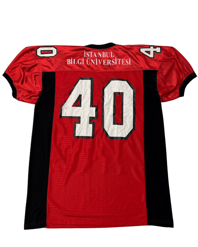 Muharrem Dalkılıç Istanbul Bilgi Üniversitesi Red #40 Football Jersey