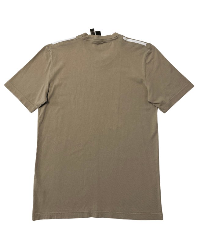 Adidas Olive Green Essentials 3-Stripes Shoulder T-Shirt