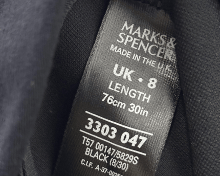 Marks & Spencer Black Straight Pencil Office Formal Midi Skirt
