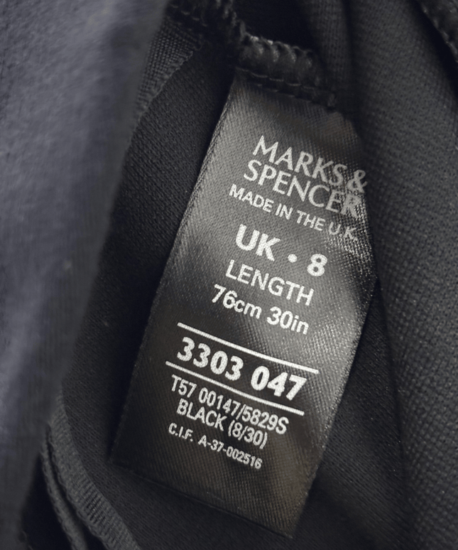 Marks & Spencer Black Straight Pencil Office Formal Midi Skirt