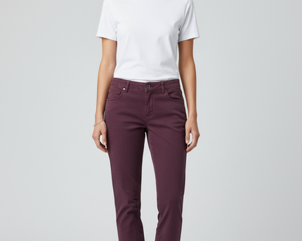 Tommy Hilfiger Maroon Straight Leg Chino Pants