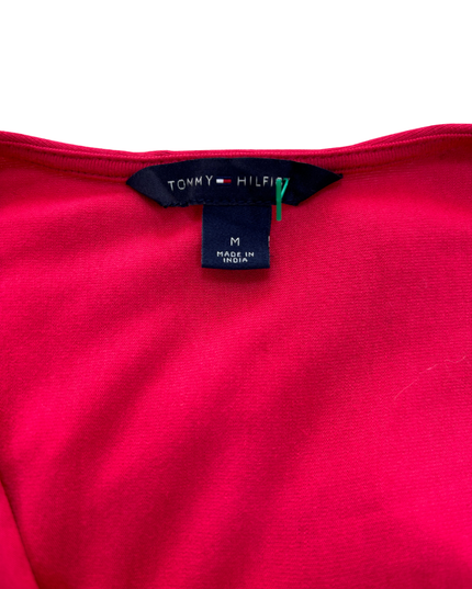 Tommy Hilfiger Pleated V-Neck Blouse - M
