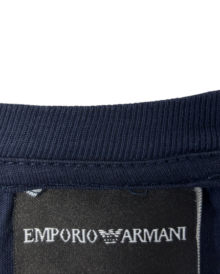 Emporio Armani EA Navy Blue Logo Sequin Graphic T-Shirt - M