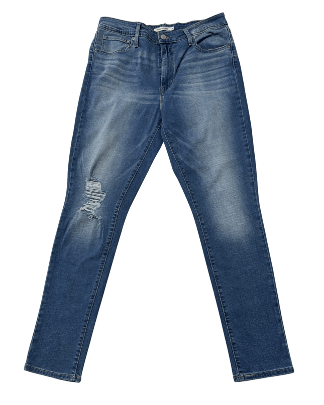 Levi's 721 High Rise Skinny Distressed Jeans