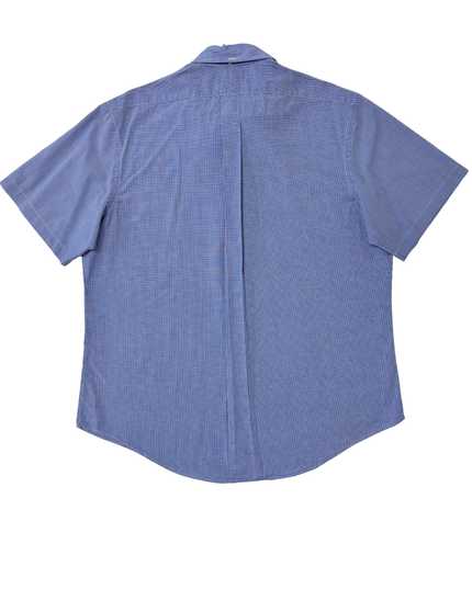 Ralph Lauren Custom Fit Blue Gingham Short-Sleeve Shirt