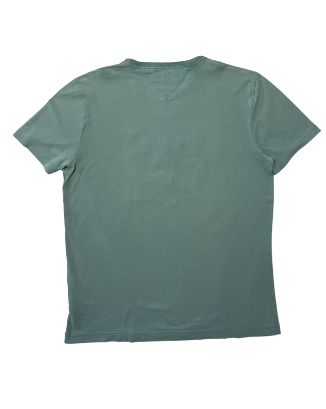 Tommy Hilfiger NYC USA Graphic Mint Green Cotton T-Shirt - M