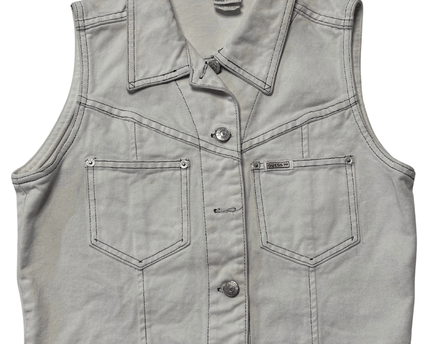 Guess Jeans by Georges Marciano Vintage Grey Denim Vest