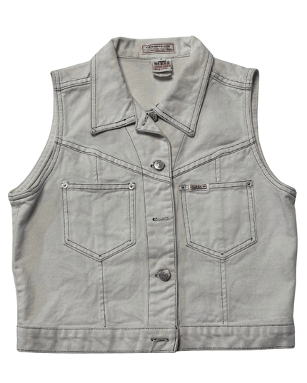 Guess Jeans by Georges Marciano Vintage Grey Denim Vest