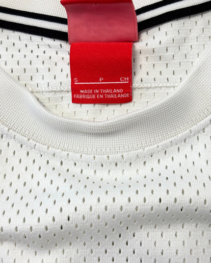 Nike White Mesh Logo Athletic Jersey T-Shirt - S