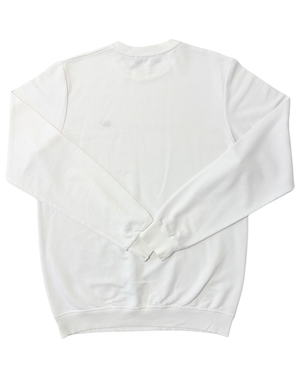 Tommy Hilfiger Classic White Embroidered Flag Logo Crewneck Sweatshirt