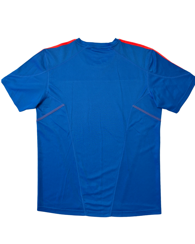 Adidas Blue & Red 3-Stripes ClimaCool Running T-Shirt