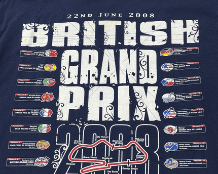 Vintage 2008 MotoGP British Grand Prix Donington Racing Graphic T-Shirt