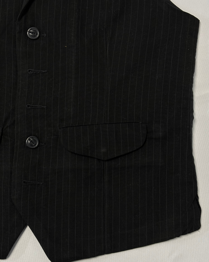 J.C. RAGS Black Pinstripe Tailored Waistcoat