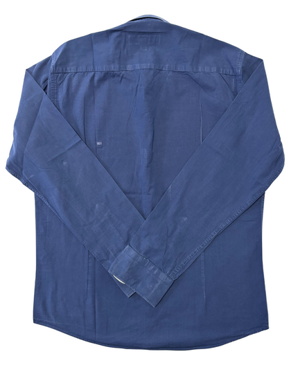 Tommy Hilfiger Navy Blue Inner Dot Contrast Button-Down Shirt - M