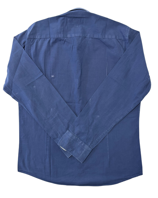 Tommy Hilfiger Navy Blue Inner Dot Contrast Button-Down Shirt - M