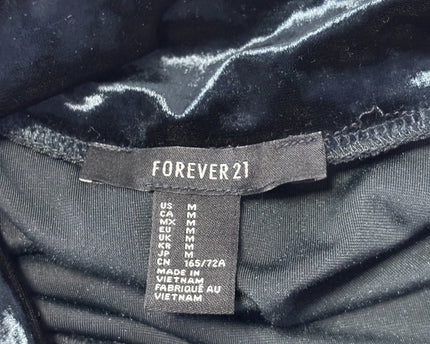Forever 21 Black Crushed Velvet Mini Skirt