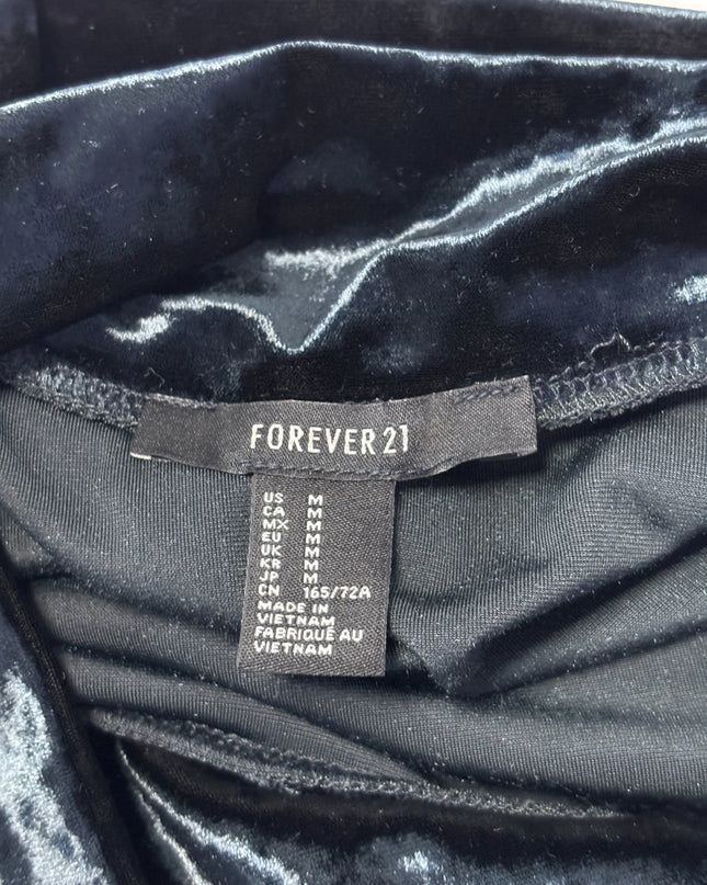 Forever 21 Black Crushed Velvet Mini Skirt