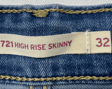 Levi's 721 High Rise Skinny Distressed Jeans