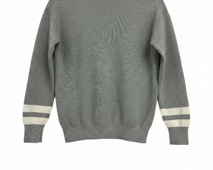 Tommy Hilfiger Grey Panther Patch Pima Cotton Crewneck Sweater