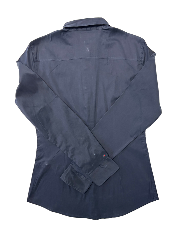 Tommy Hilfiger Slim Fit Navy Blue Long-Sleeve Shirt - XS