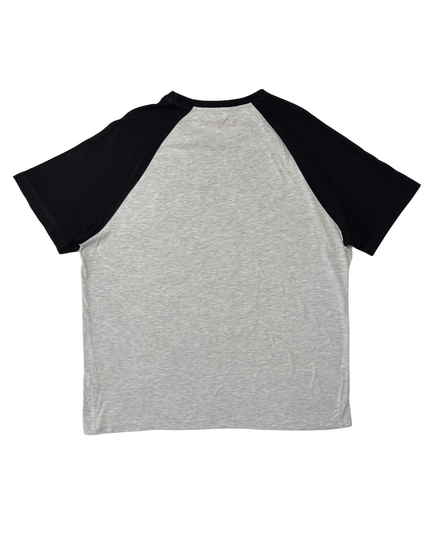 Star Wars Yoda Christmas Graphic Grey & Black Raglan T-Shirt - XL