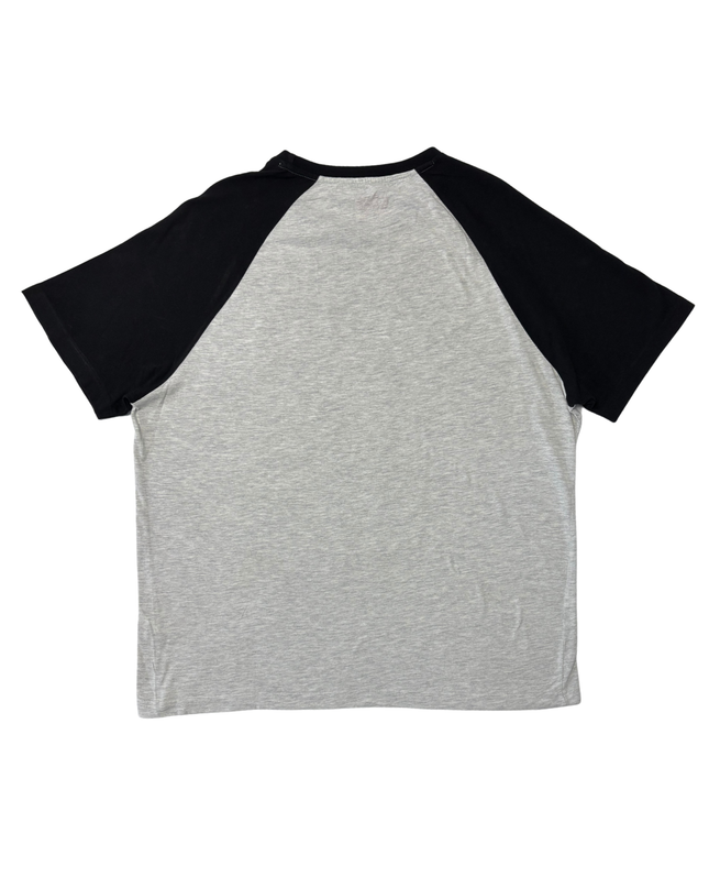 Star Wars Yoda Christmas Graphic Grey & Black Raglan T-Shirt - XL