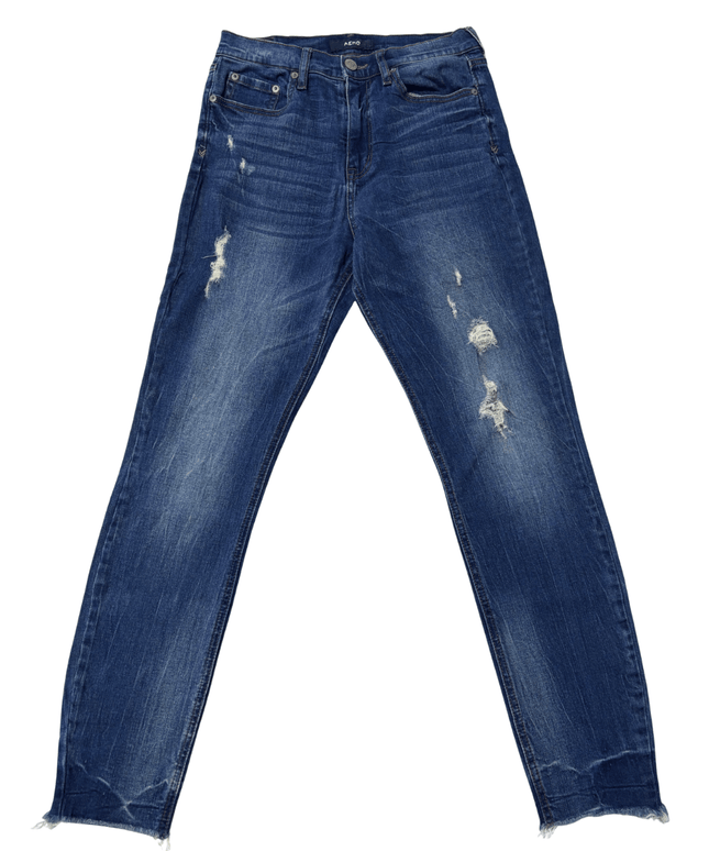Aeropostale High-Rise Distressed with Raw Hem Skinny Jeans