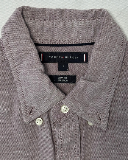 Tommy Hilfiger Slim Fit Stretch Gray Oxford Shirt