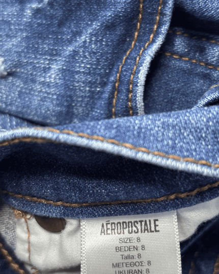 Aeropostale High-Rise Distressed with Raw Hem Skinny Jeans